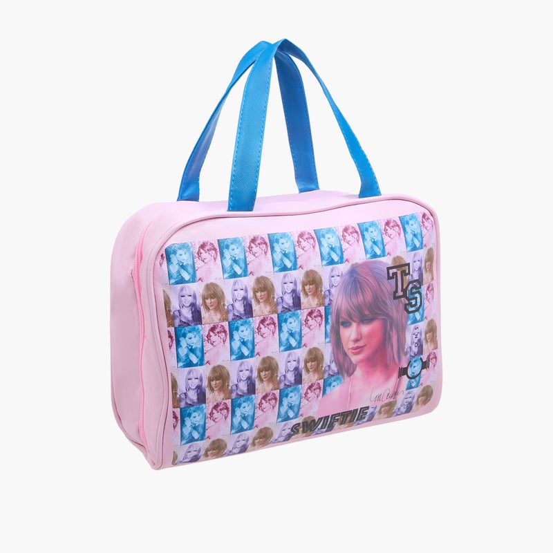 LIFESTYLE طقم حقائب تجميلية وردية من تايلور سويفت مكون من 3 قطع للفتيات - Image 2